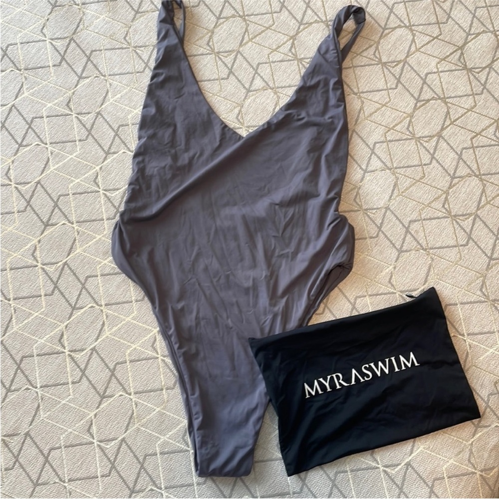 MYRASWIM Gray One-Piece Swimsuit size medium